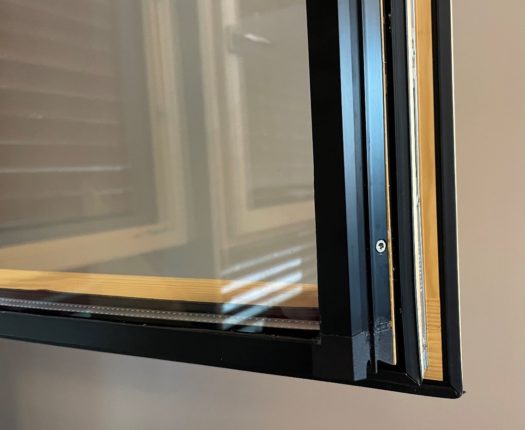 LumiVep : concept d'ouvrant caché bois en vitrage extérieur parclosé